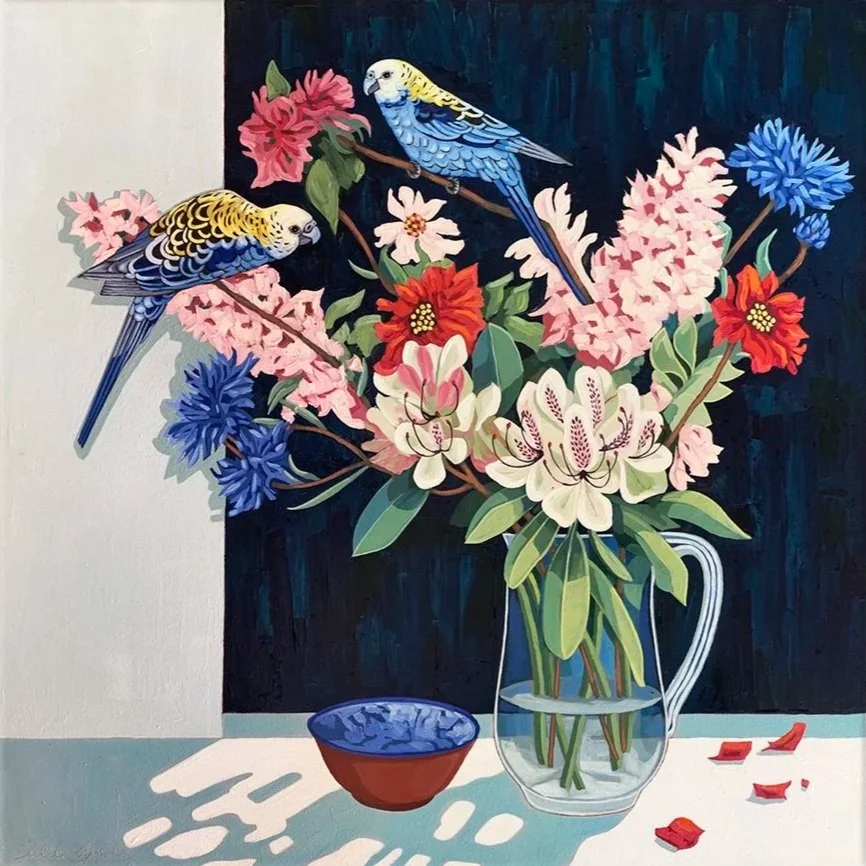 JulieLynch%3APale-headedRosellasandCornflowers%3A2025.jpg