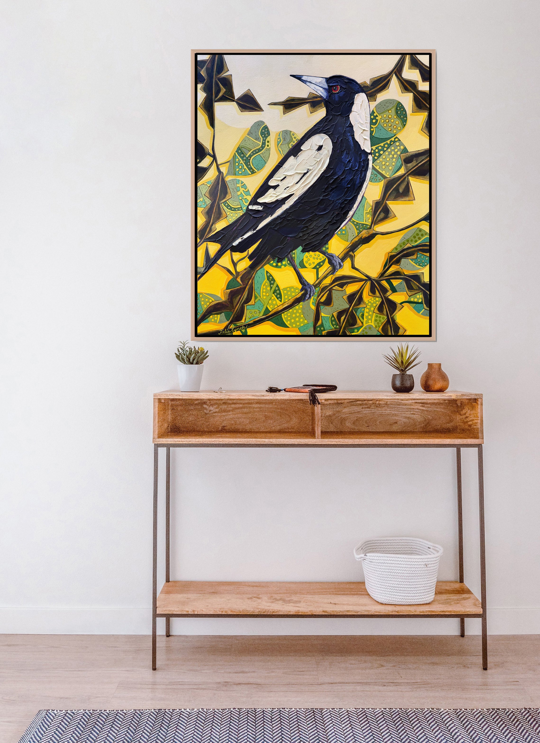 Julie Lynch_Magpie and Banksia Leaves_ hallway.jpg
