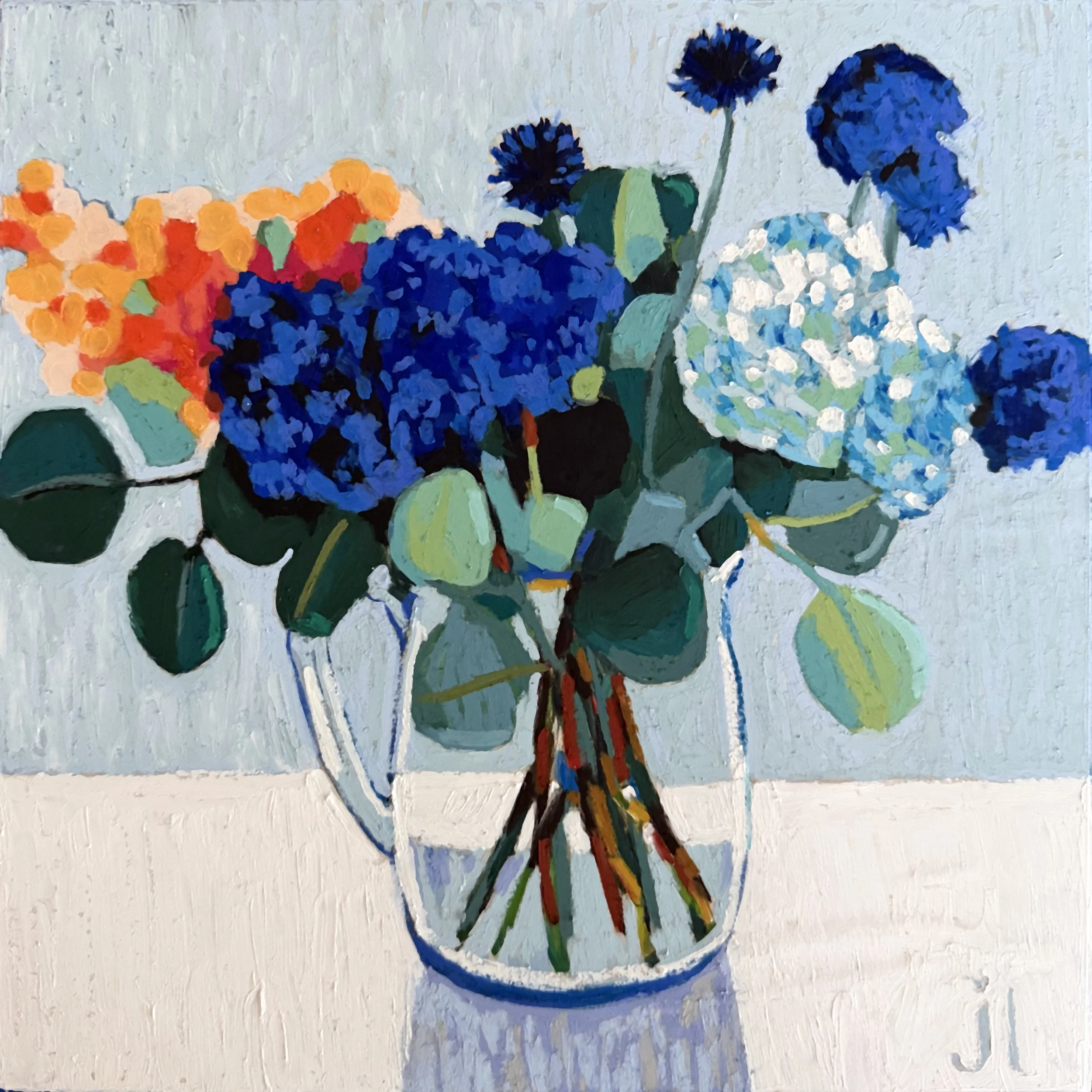 Hydrangeas and Geraniums 3.jpg