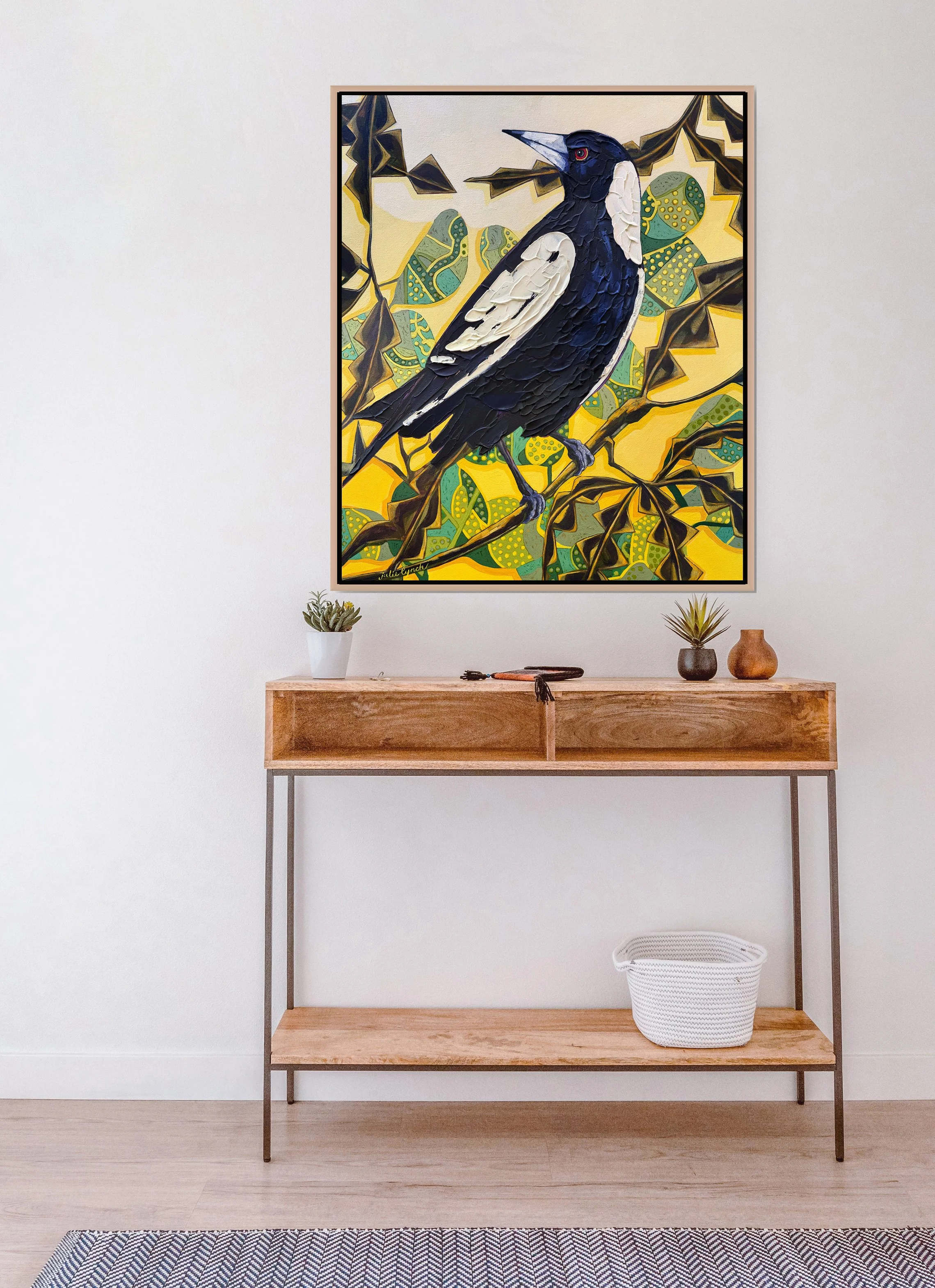 Julie Lynch_Magpie and Banksia Leaves_ hallway.jpg