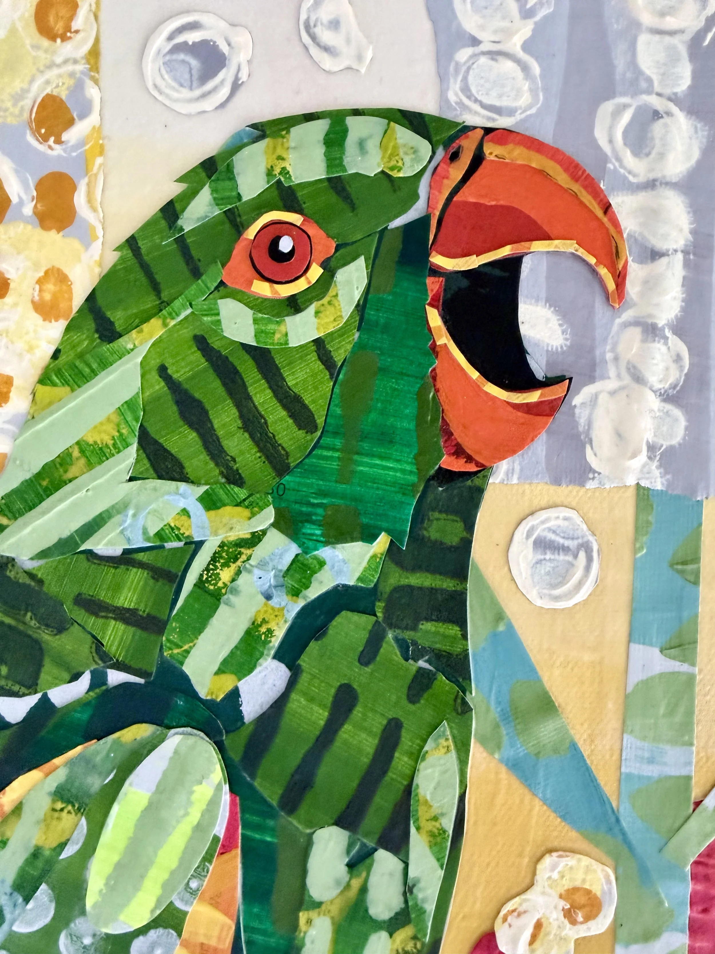 Green Parrot and Banksias detail.jpg