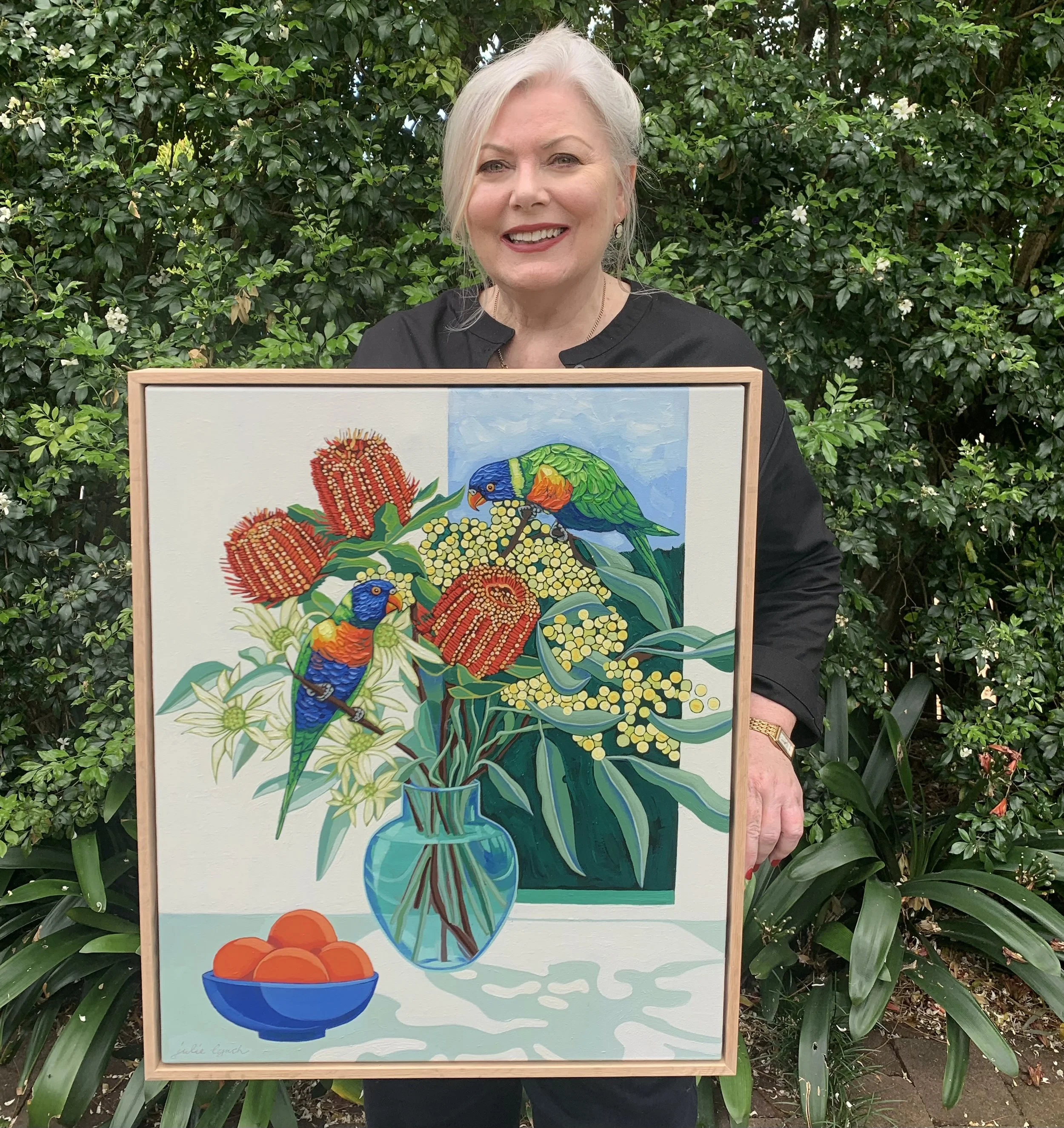 Julie and Rainbow Loriikeets.jpeg