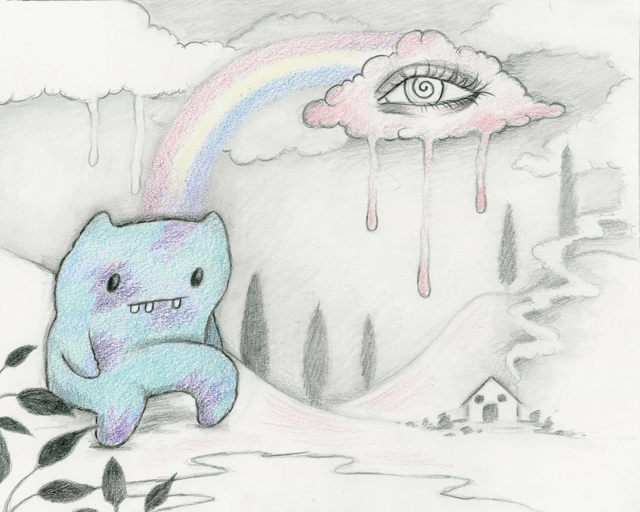 "Fugly Loner" sketchbook drawing