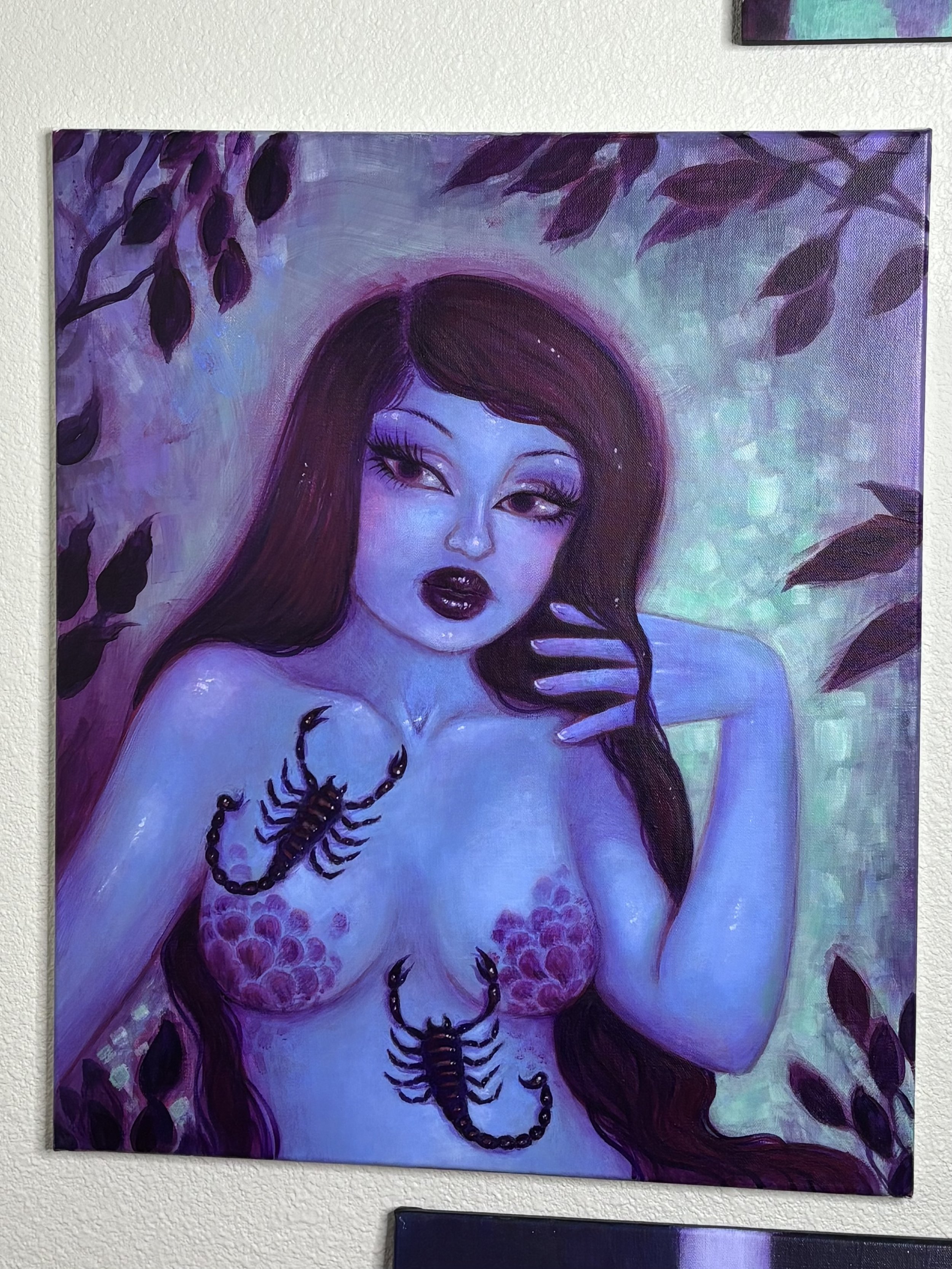 "Velvet Sting" acrylic on canvas