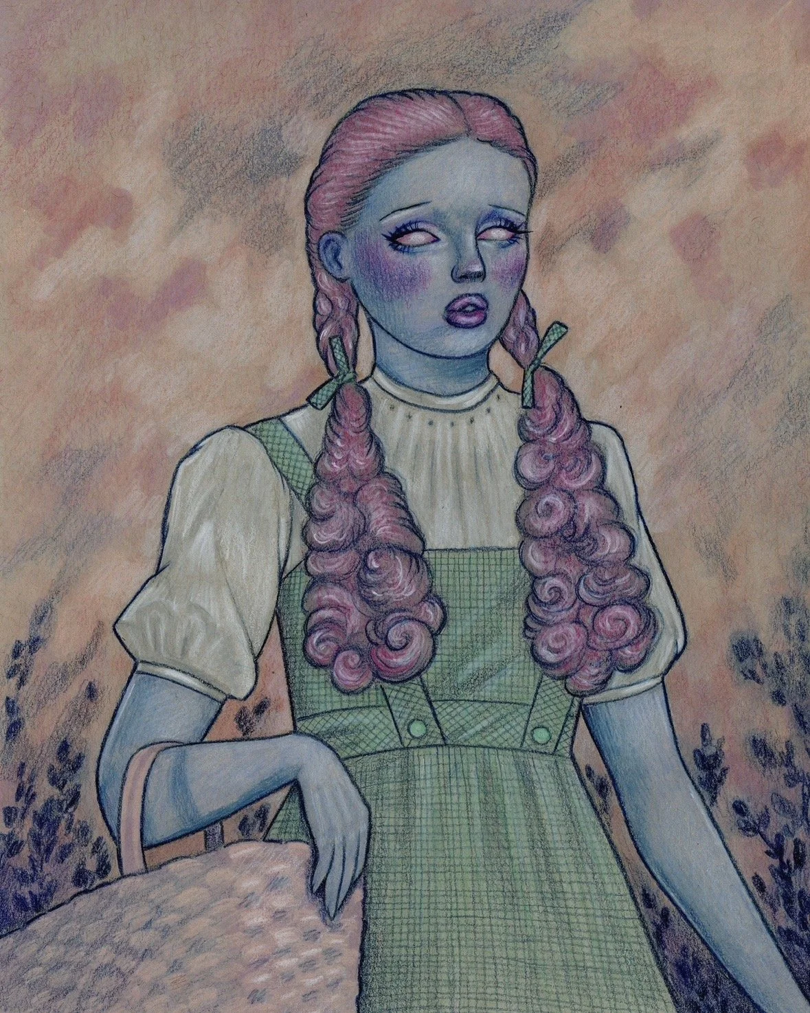 "I Can't See The Rainbow Anymore" colored pencils on paper