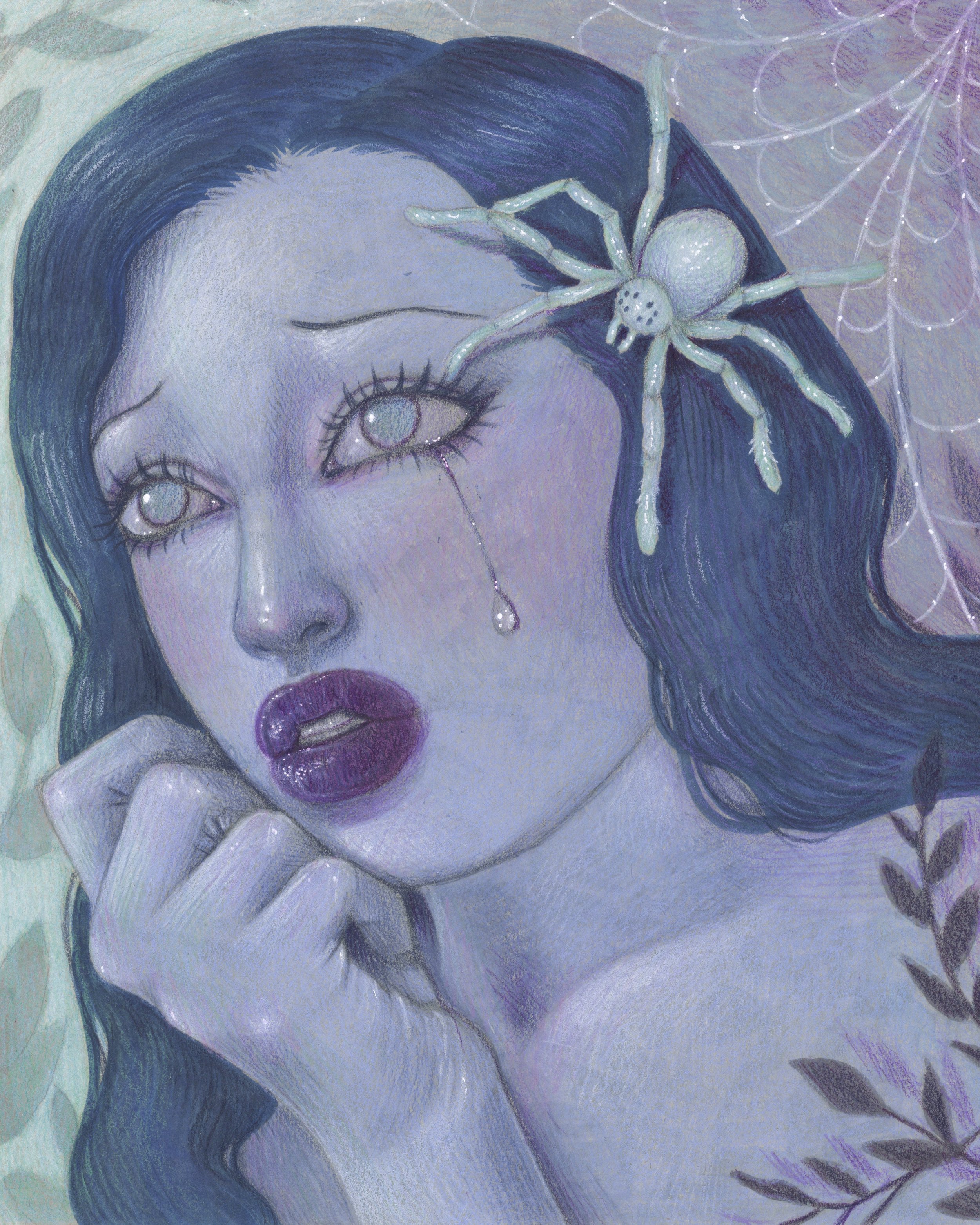 "As It Passes Me By" colored pencils on paper
