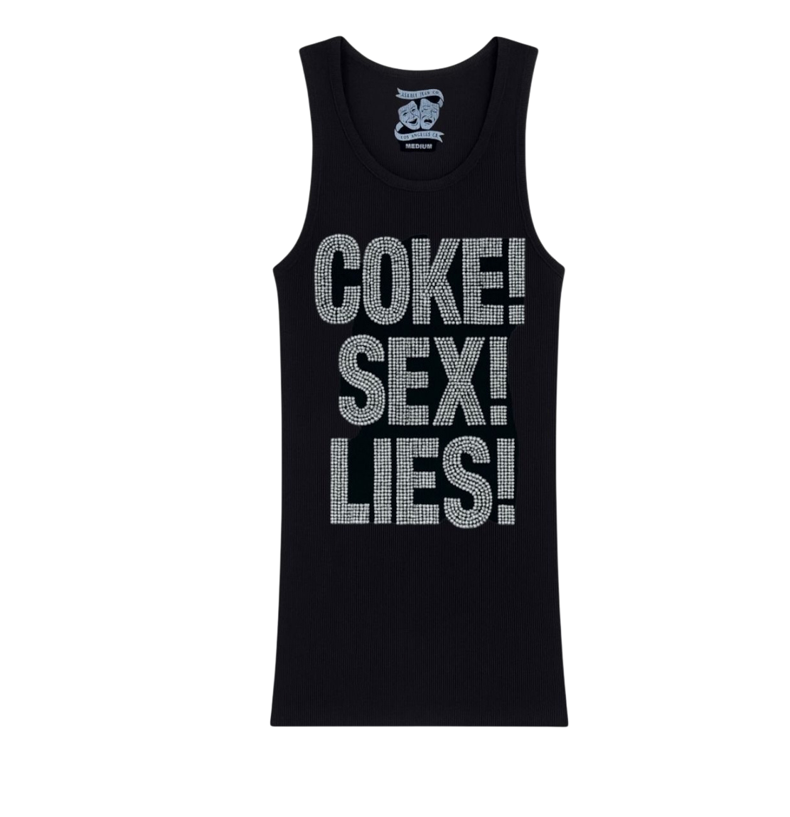Coke Sex Lies Rhinestone Tank Top