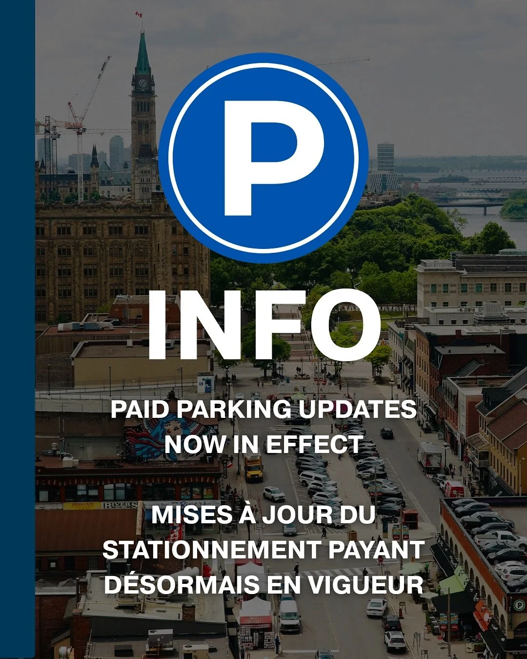 Heads up Ottawa – please be aware that the changes to paid parking hours revealed by the City of Ottawa in September are now in full effect! 🚗
The city has extended paid parking into weekday evenings and Saturdays in high-demand areas includi