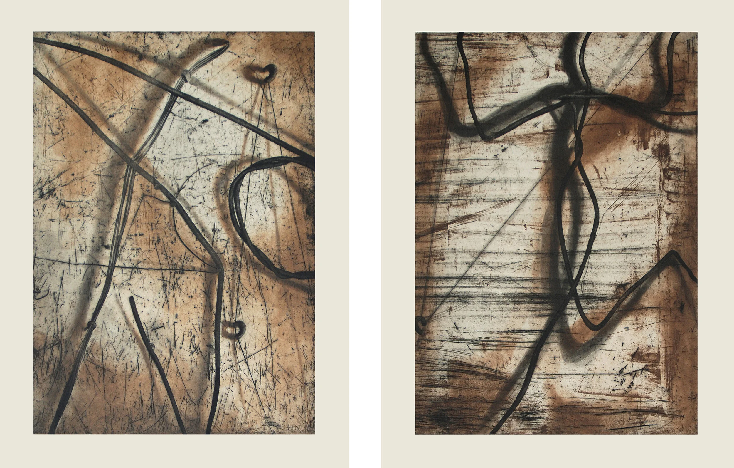 Wires III, Man with a Hoop and Wires IV, Dancing Figure, 1986.