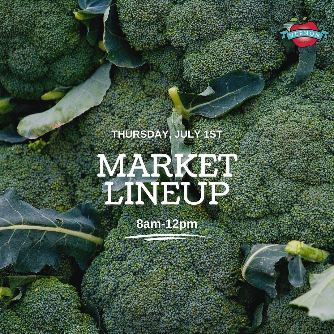 Choose local &amp; buy fresh. 🥬 We are OPEN tomorrow (July 1st) with reduced hours 8am-12pm due to high temperatures.

Swipe to see the line up of vendors joining us! We will have an abundance of local farmers back at the market as well as specialit
