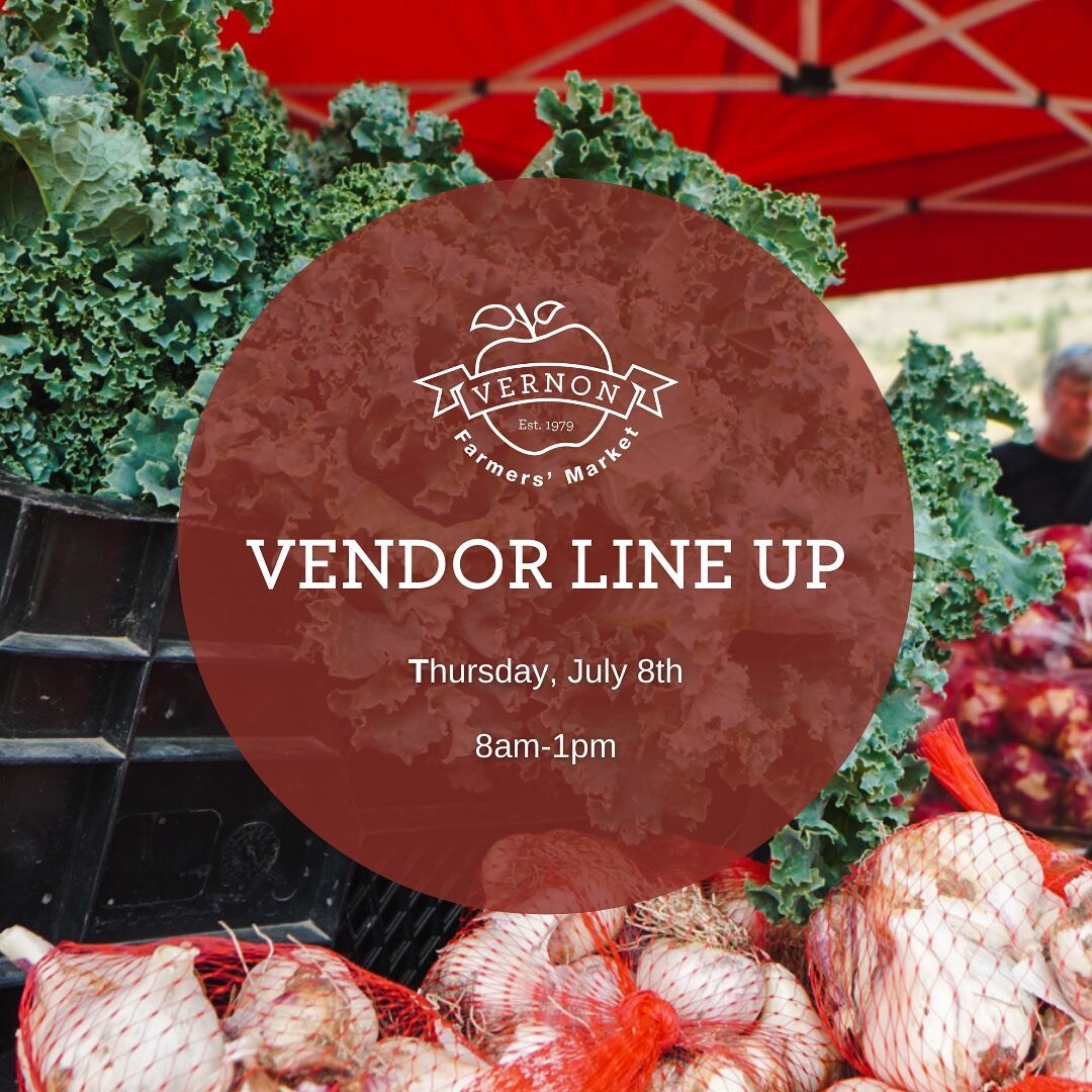We have over 95 vendors attending our Thursday market tomorrow! 

When you buy from the Vernon Farmers&rsquo; Market, you always get a product that is made, baked or grown in the Okanagan by our local vendors. ☀️🍓🥕

Meet us at the market tomorrow f