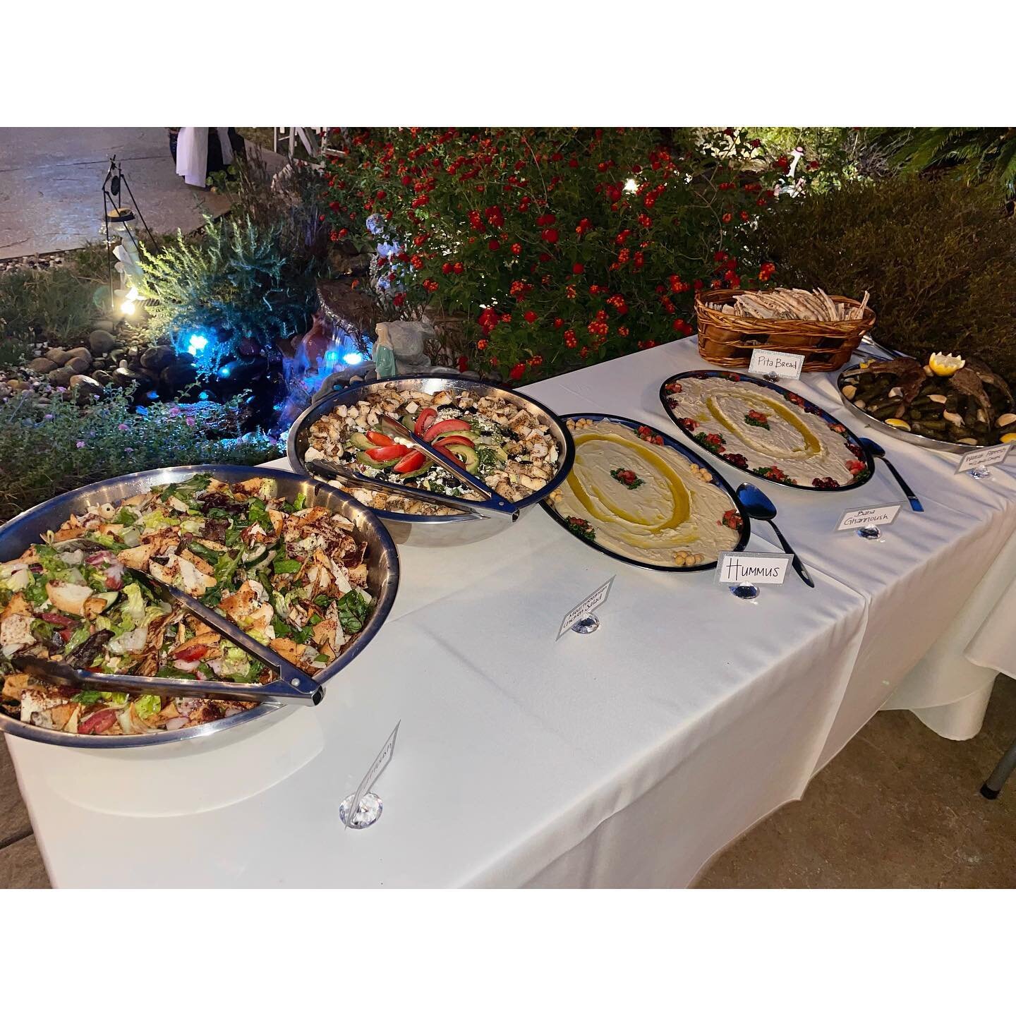 We can&rsquo;t forget about the FOOD! Our delicious menu from Michael &amp; Tonietta&rsquo;s Engagement Party! 💍 YUM!! 😋 

Email us at eventyservices@gmail.com for your next gathering or party! We&rsquo;re ready for you! 

Fattoush
Mediterranean Ch