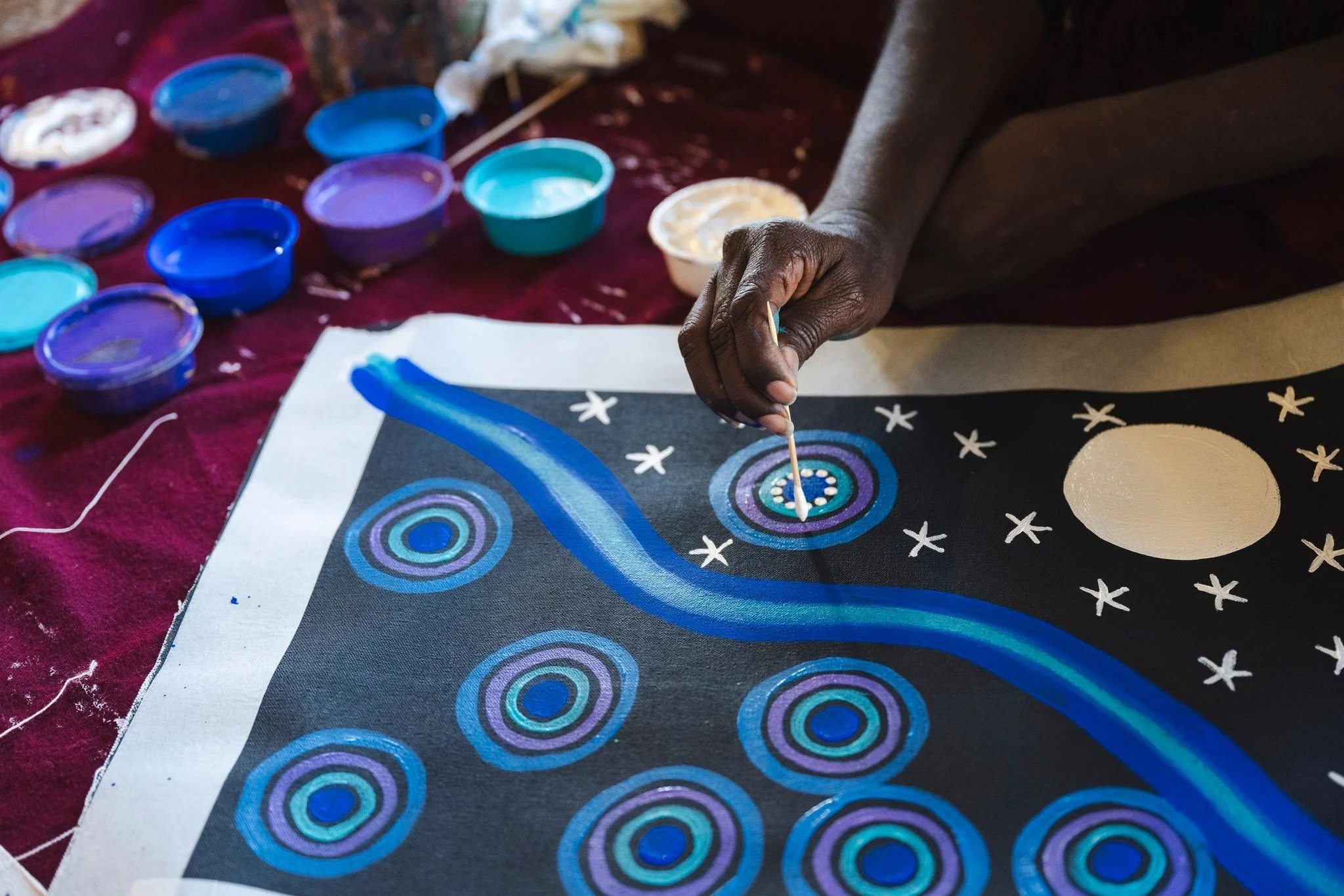 We  would love tohear all about your experience at the National Indigenous Art Fair and you can win a $200 art voucher by filling out this short survey in the bio