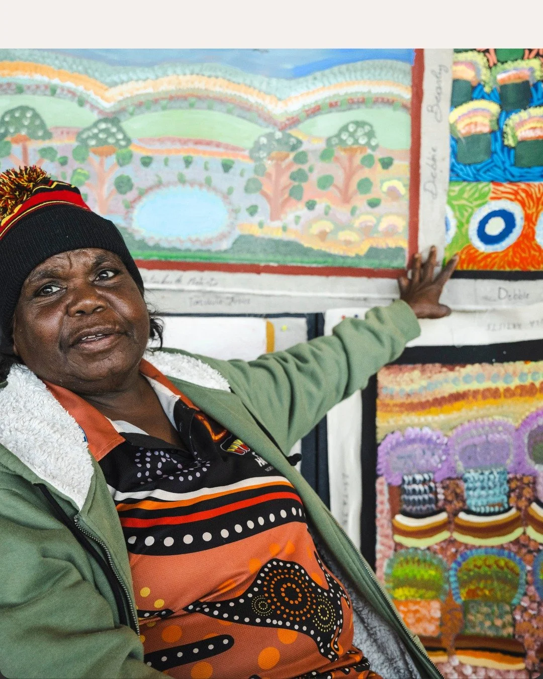 A proud moment, shared through her work ❤️

We look forward to showcasing more artists at the National Indigenous Art Fair 2026  when we return to The Cutaway, Barangaroo on 3-5 July.

Early bird tickets available now in our bio.

www.niaf.com.au

#n