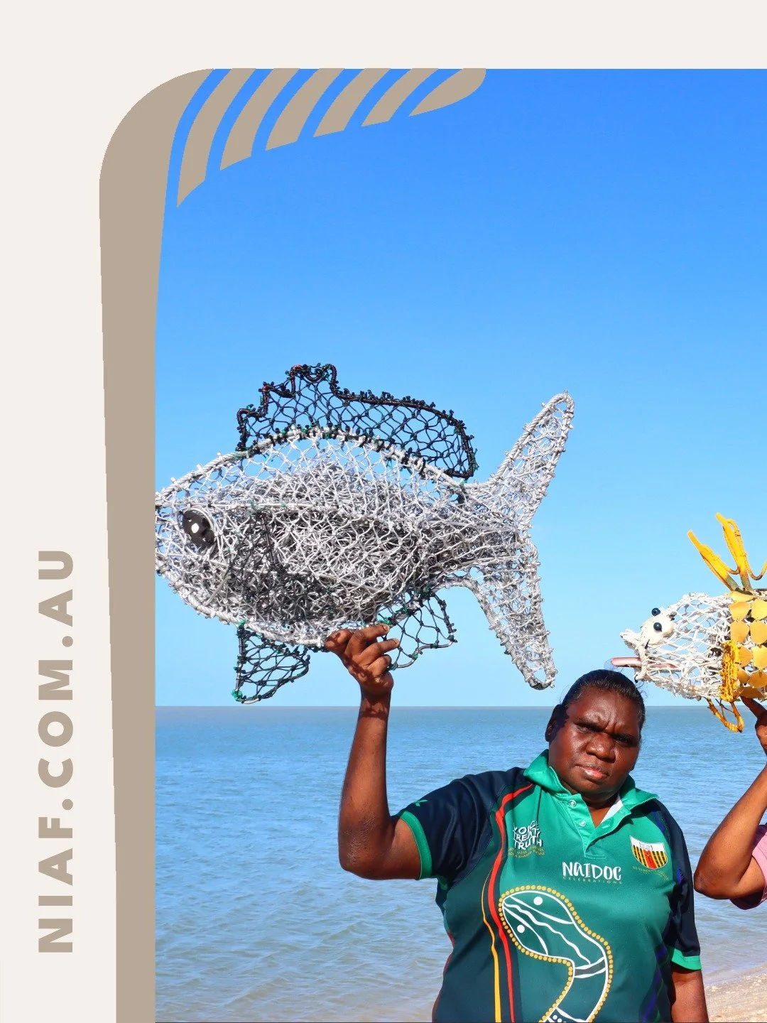 Pormpuraaw Art &amp; Culture Centre Inc will be at the National Indigenous Art Fair 2026  returning to The Cutaway, Barangaroo, 3&ndash;5 July ❤️🎨👣 

Image: Thelma Norman, Marlene Norman, Alma Norman

Pormpuraaw Art and Culture Centre Incorporated 