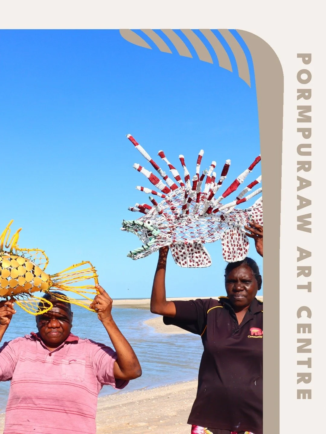 Pormpuraaw Art &amp; Culture Centre Inc will be at the National Indigenous Art Fair 2026  returning to The Cutaway, Barangaroo, 3&ndash;5 July ❤️🎨👣 

Image: Thelma Norman, Marlene Norman, Alma Norman

Pormpuraaw Art and Culture Centre Incorporated 