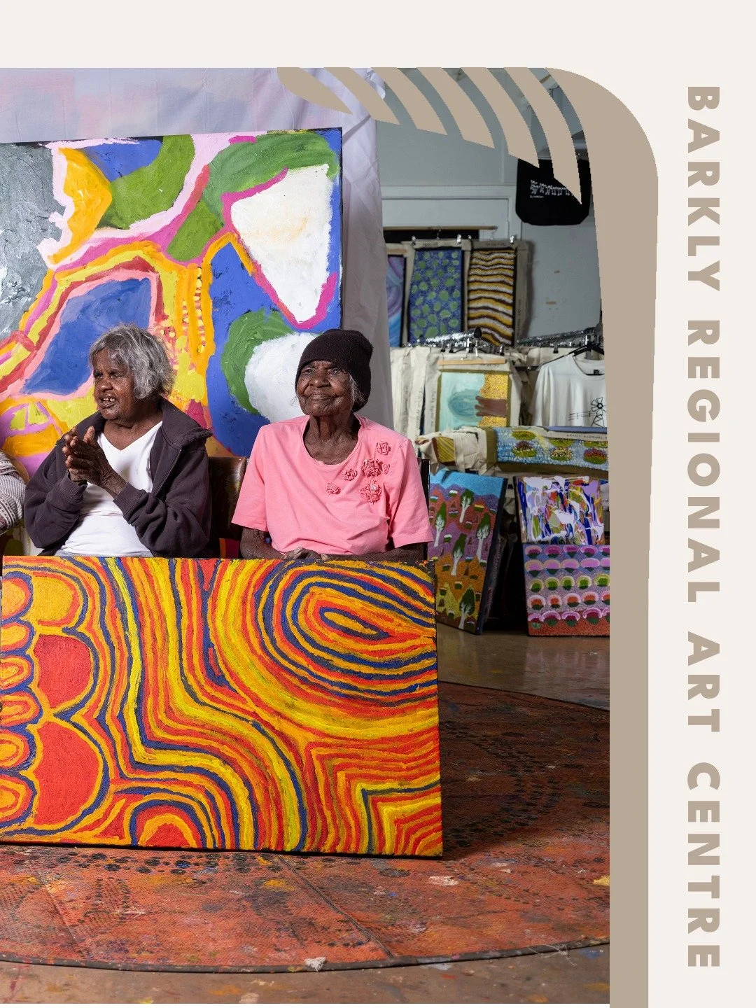 Barkly Regional Arts will be at the National Indigenous Art Fair 2026  returning to The Cutaway, Barangaroo, 3&ndash;5 July ❤️🎨👣 

Image: Rita Beasley, Topsy Beasley, Jessie Peterson 
Photo credit Grant Ellmers

Located in Tennant Creek, in the hea