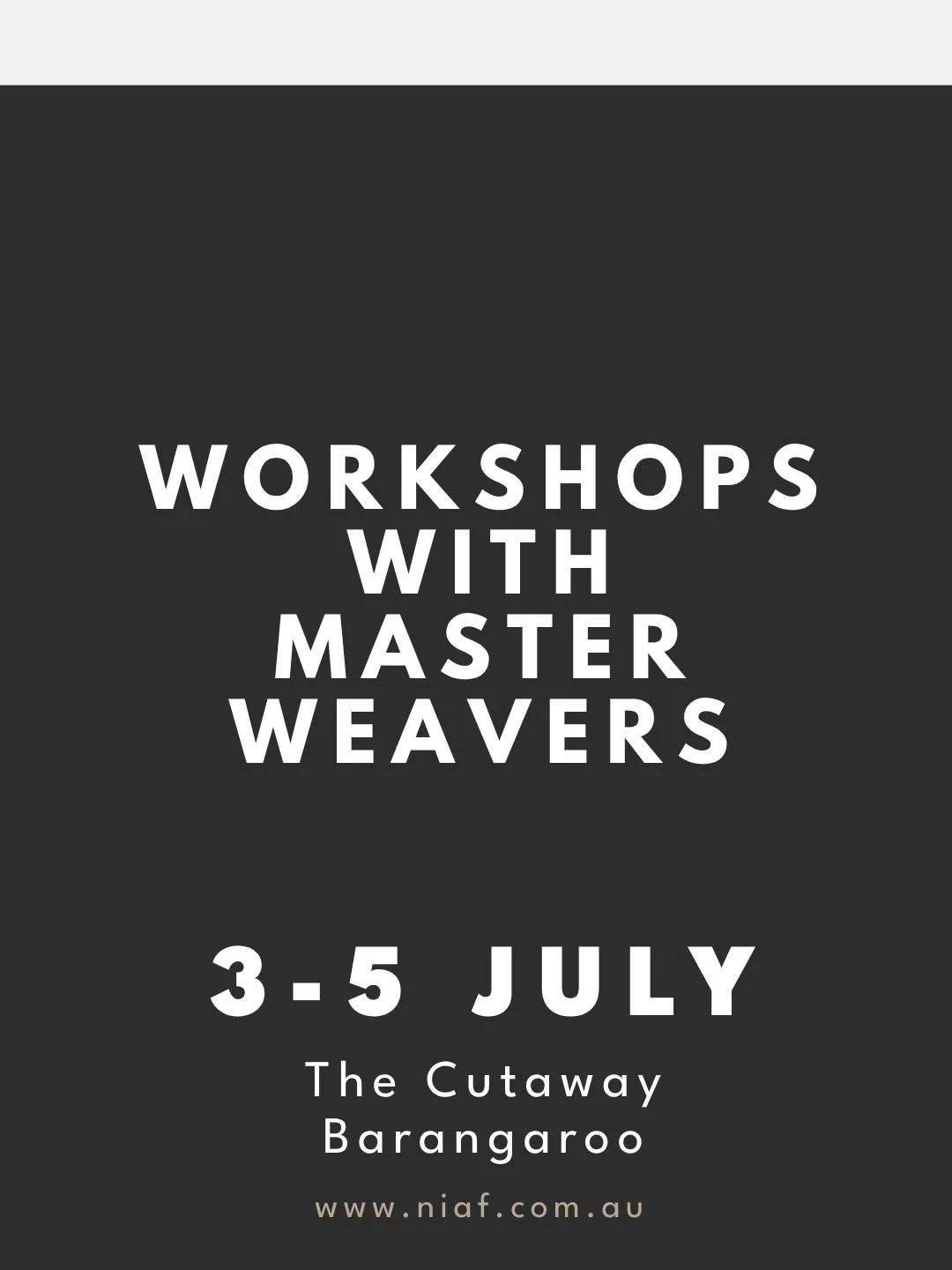 Experience the strength of Culture through weaving workshops at the National Indigenous Art Fair.

Learn directly from remote Indigenous master weavers as they share stories, knowledge and traditional weaving techniques passed down through generation