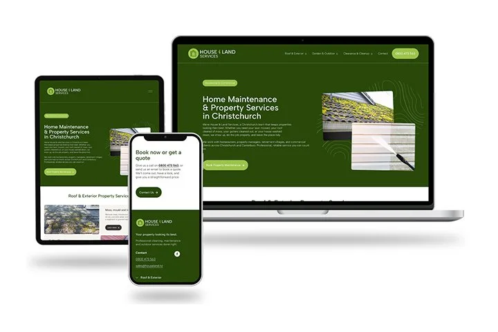 House & Land Services / Web Design + Logo