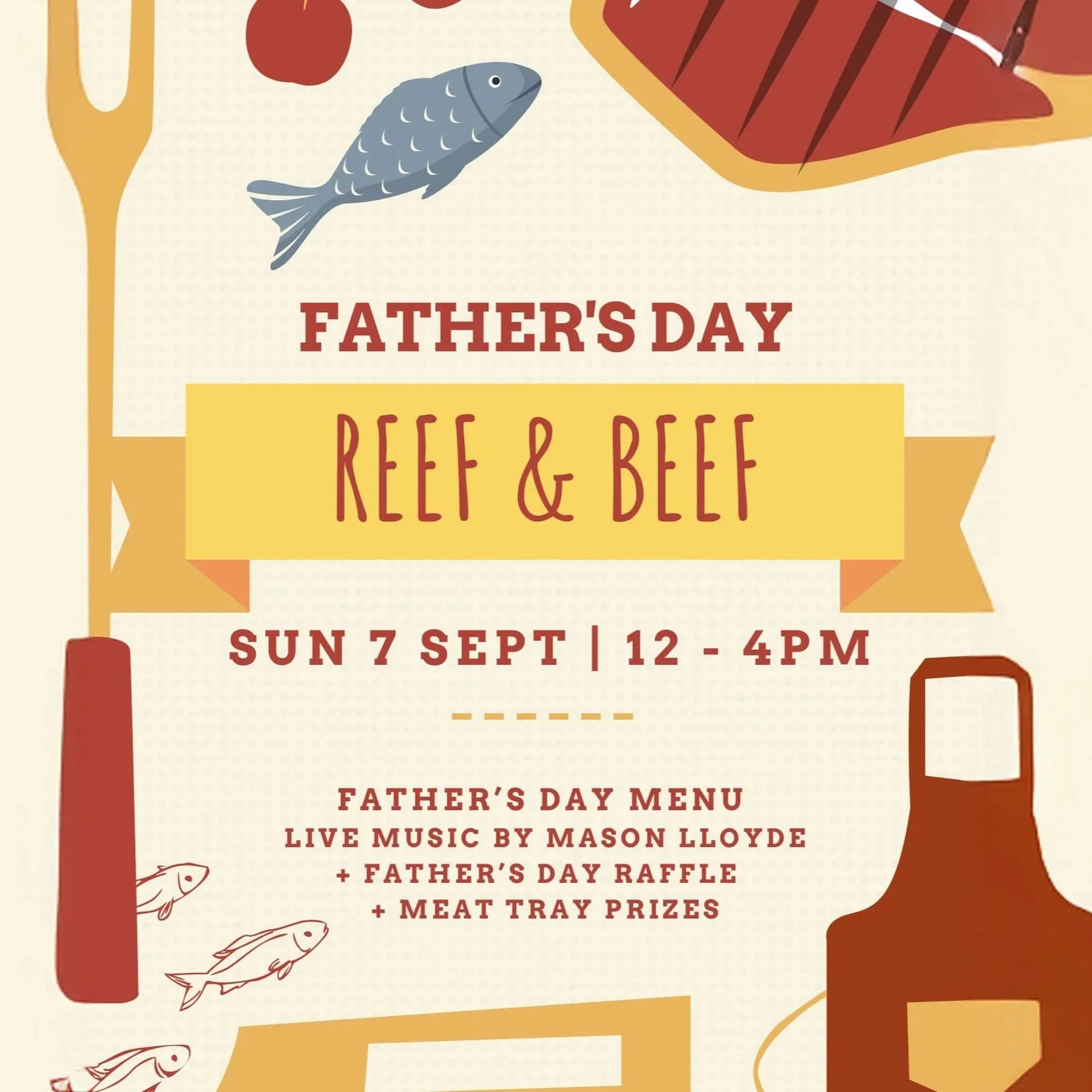 Father's Day "Reef & Beef" Lunch | Sunday September 7th