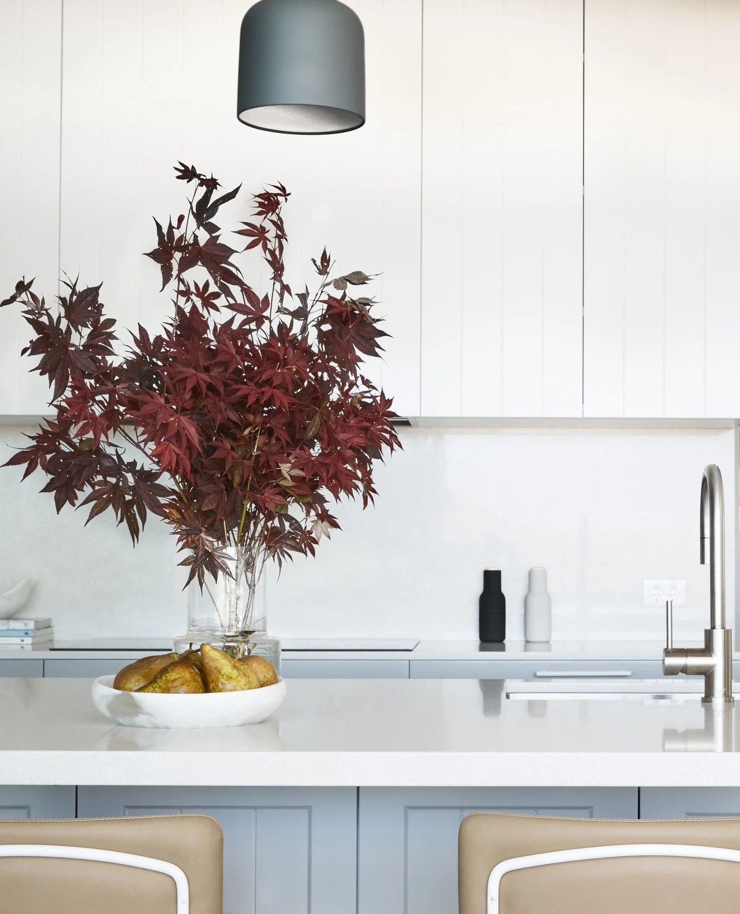 An oldie but a goodie... one of our Mosman projects.⁠
⁠
By flipping the layout during the planning phase, the kitchen now looks out toward the deck and beyond to the coastal views. It completely changed how the room feels to spend time in. Instead of