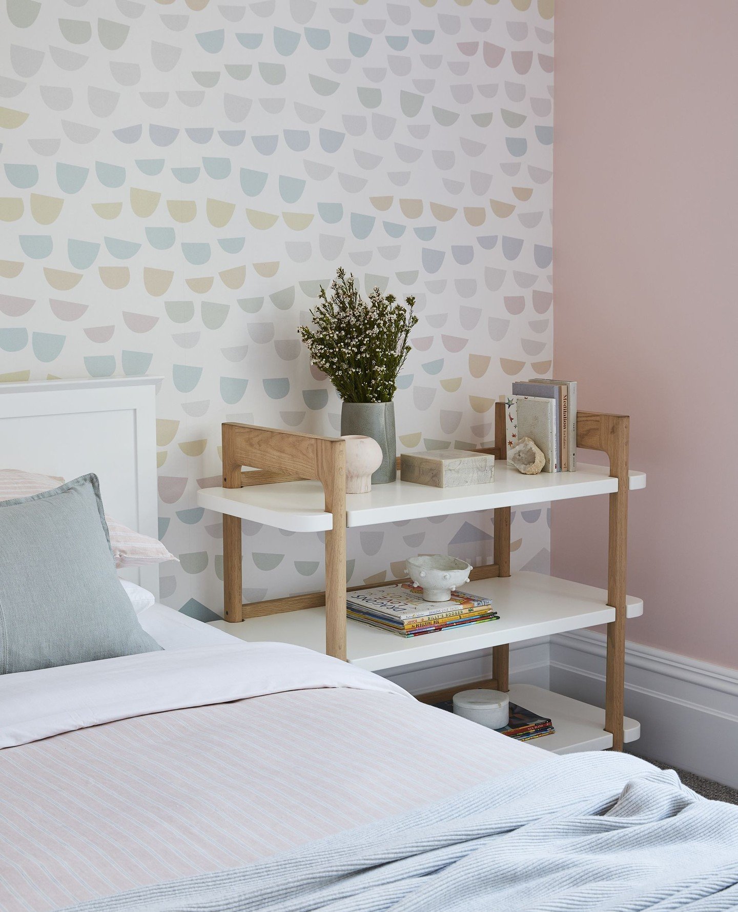Pretty in pink (and blue). Designing bedrooms for little girls is always a chance to lean into imagination, personality and a sense of joy.⁠
⁠
Across these spaces, we played with soft pinks, layered textures and gentle pattern to create rooms that fe