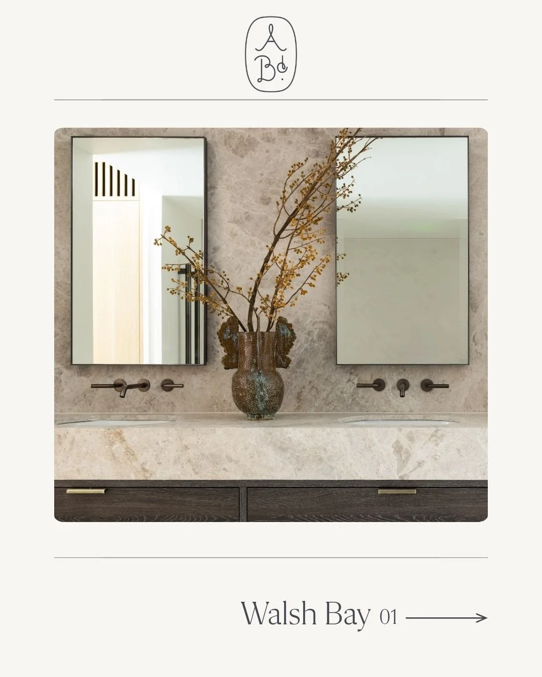 We love this before and after... The transformation of the main ensuite at our Walsh Bay apartment is a clear reflection of what thoughtful, well resolved design can achieve. ⁠
⁠
A bathroom clearly in need of an update and, working within the existin