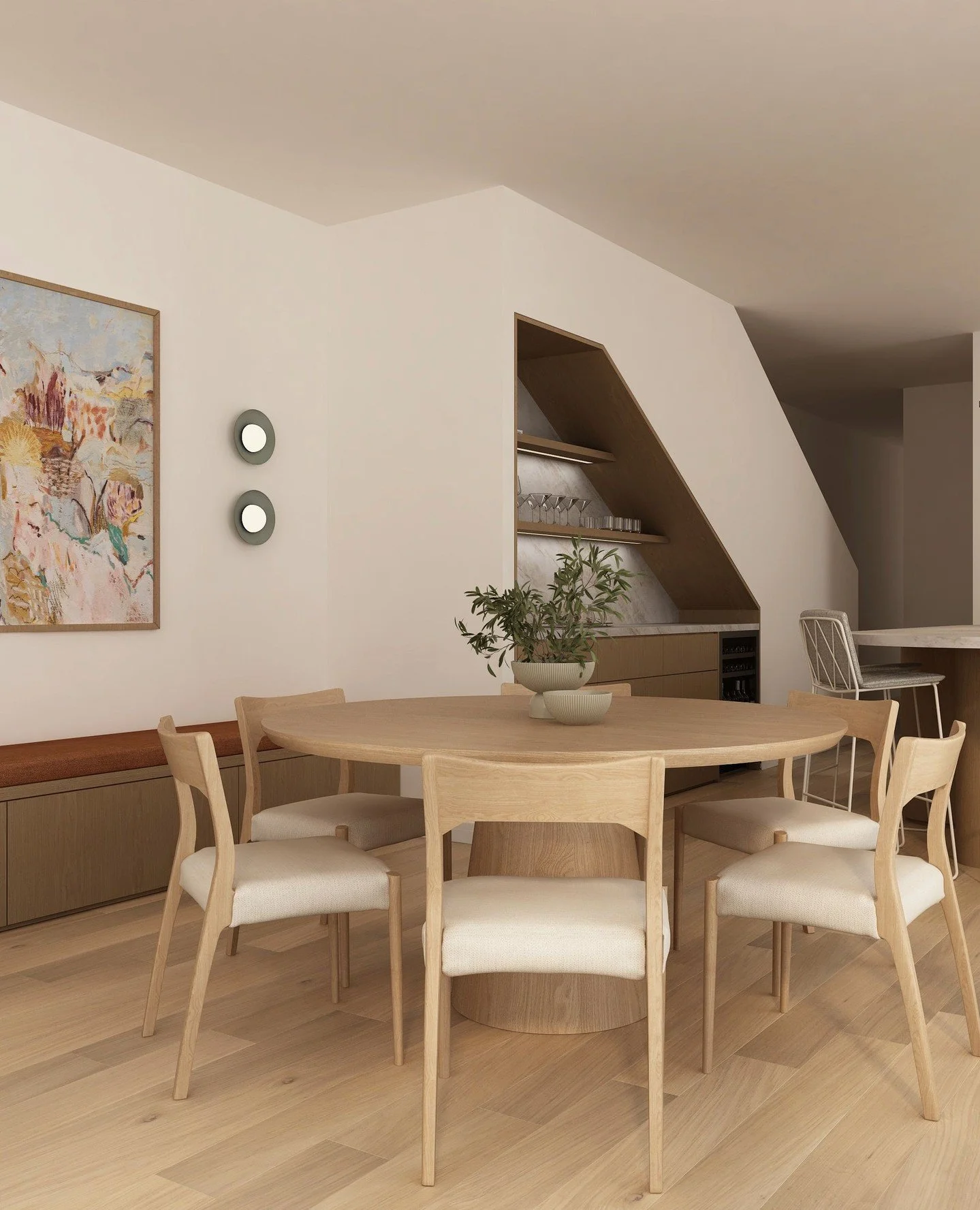 A new chapter for this beautiful Federation semi in Randwick. Designed for a busy family with two toddlers and a teenager, this living and dining space has been carefully considered to balance practicality with warmth, personality, and longevity.⁠
⁠
