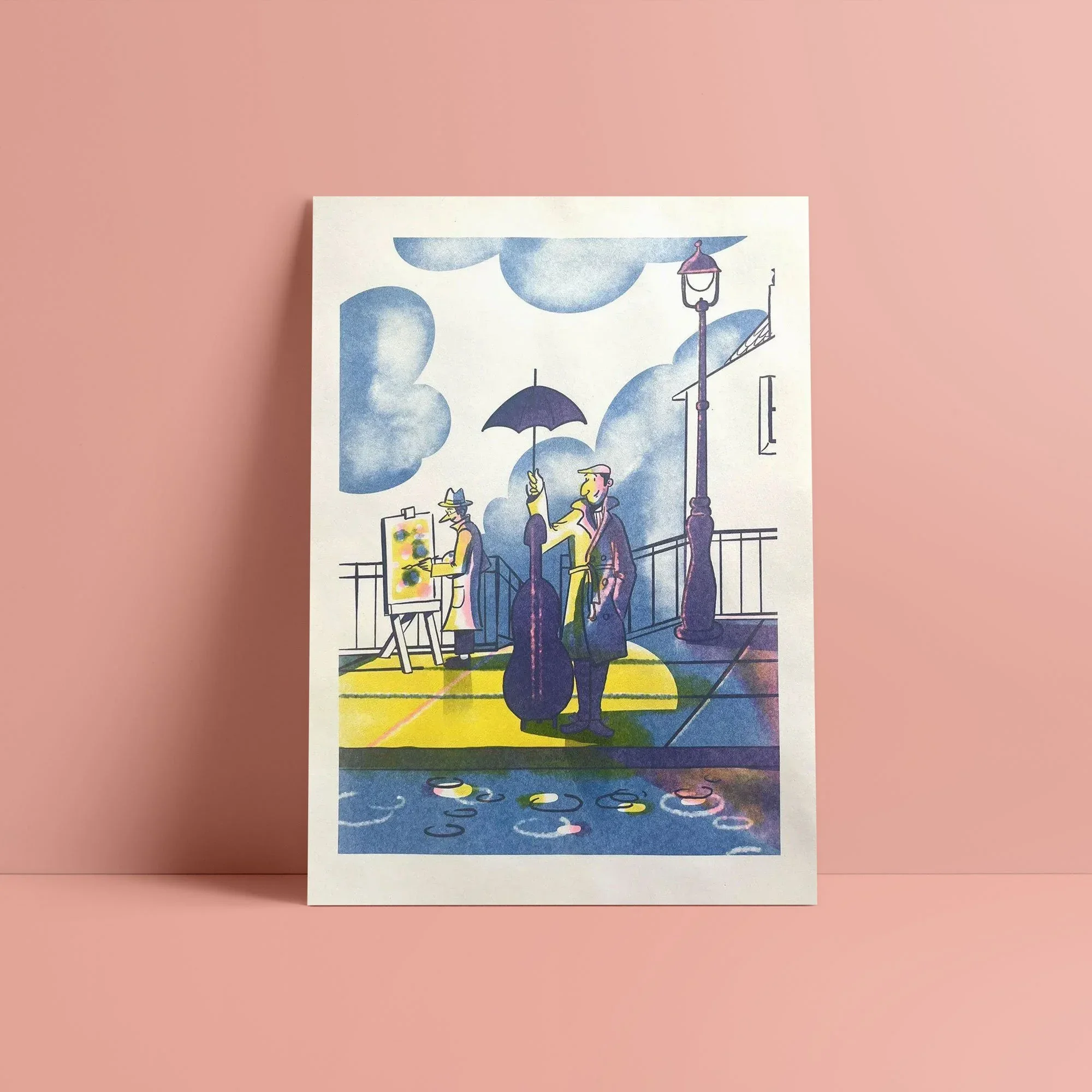 Rainy Afternoon Limited Edition A3 Riso Poster