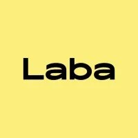 Yellow background with the word 'Laba' in black text