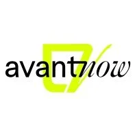 Logo with the text 'avant now' and a green stylized 'ag' above it.