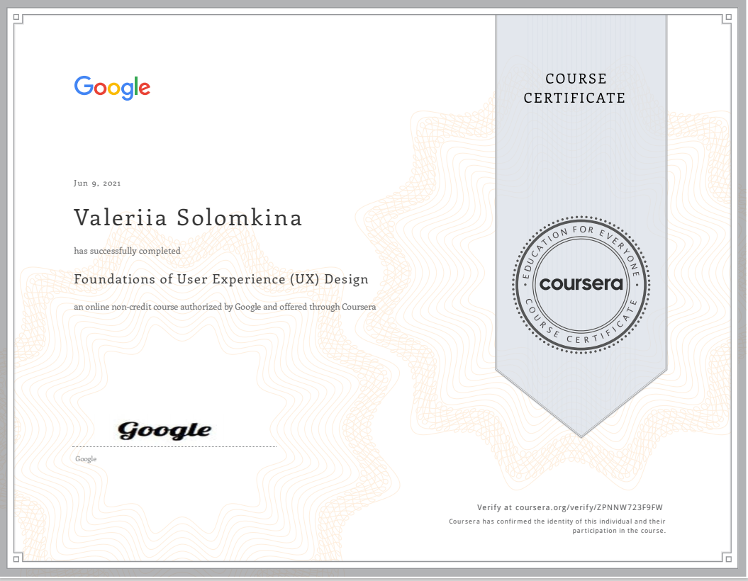 Foundations of User Experience (UX) Design