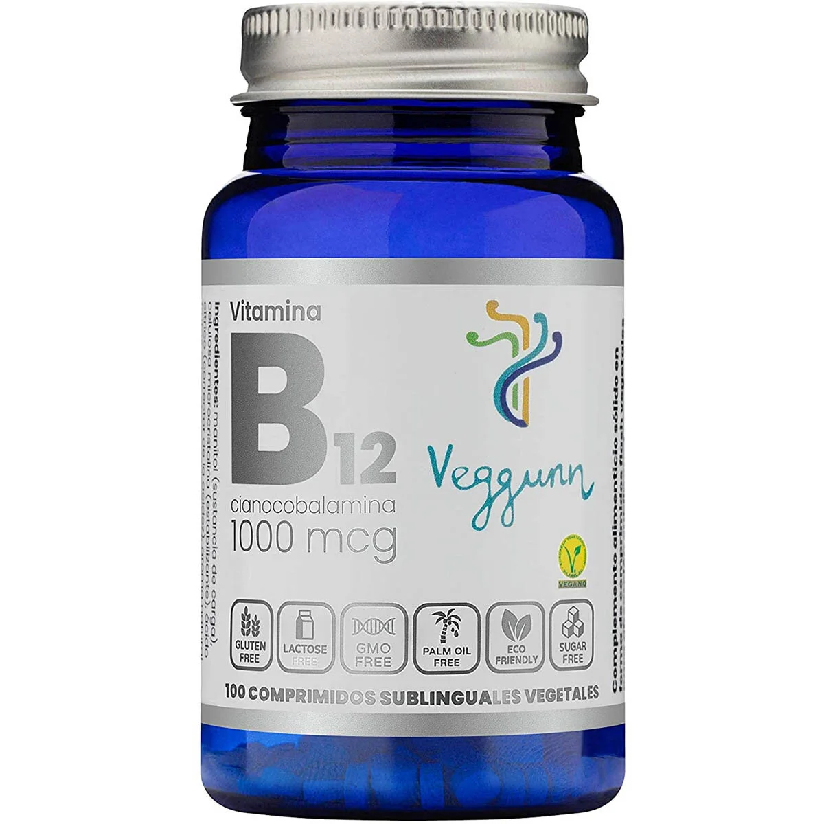 Veggunn - Vitamina B12 FLASH vegana en Comprimidos Sublinguales de 1.000 mcg
