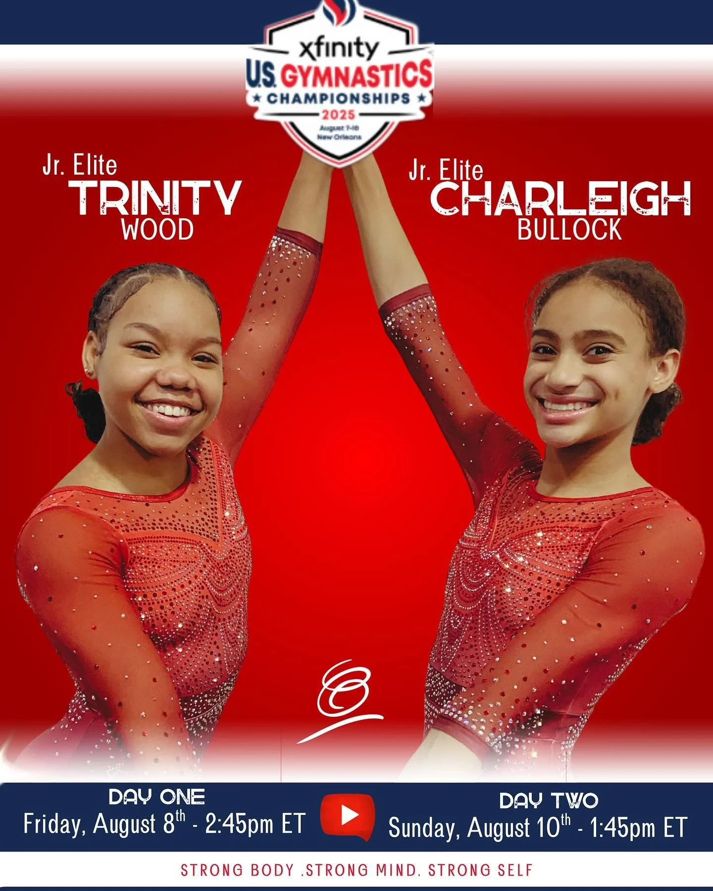 ⭐️It&rsquo;s US Gymnastics Championships Meet Week!! GOOD LUCK CHARLEIGH &amp; TRINITY!! Let&rsquo;s Gooooo! #CapitalStrong #SetYourAlarm