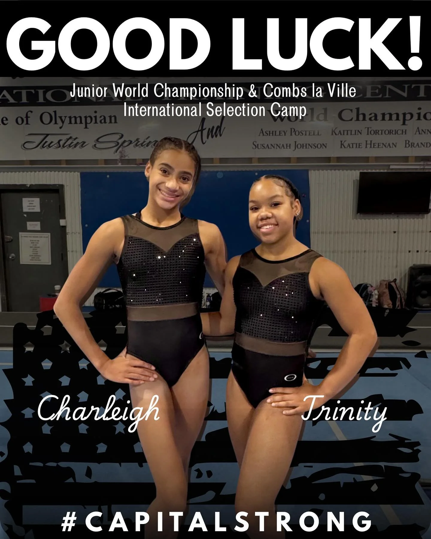🖤It&rsquo;s GO TIME!! Good Luck Charleigh &amp; Trinity at the Junior World Championship and Combs la Ville International Selection Camp!