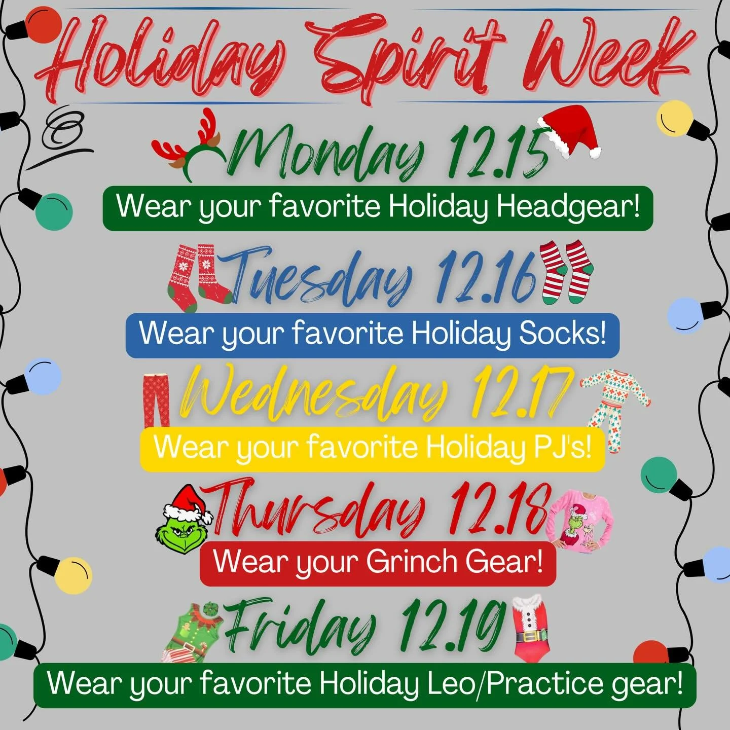 🎄It&rsquo;s Spirit Week!