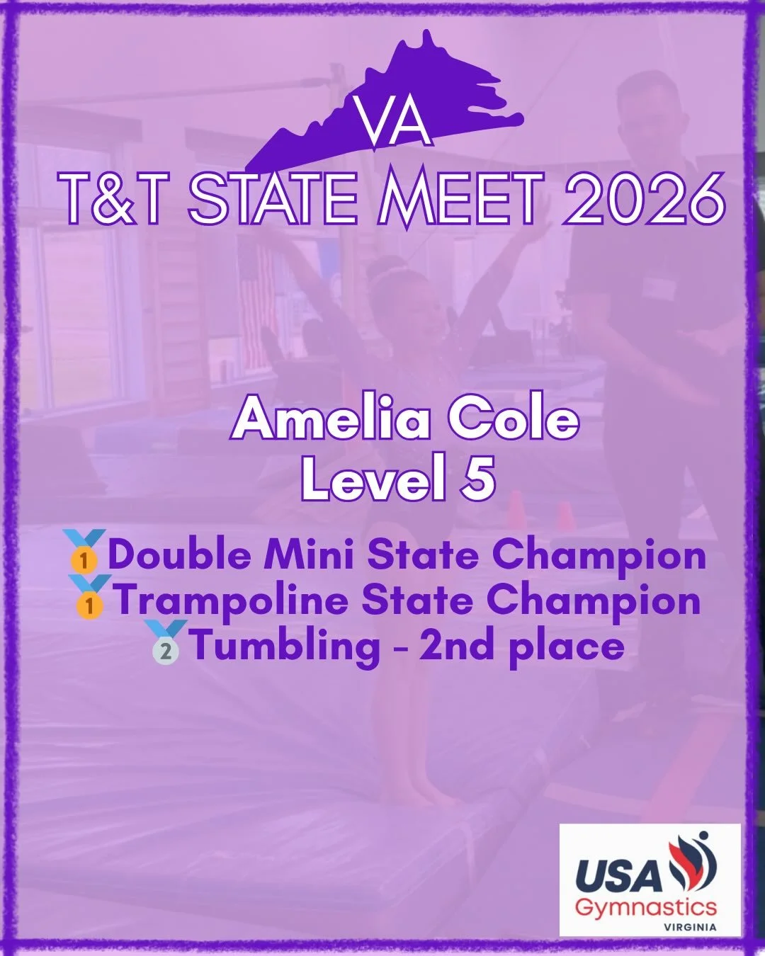 ✨CONGRATULATIONS to our T&amp;T athletes on an outstanding VA State meet!! We are Proud of You!