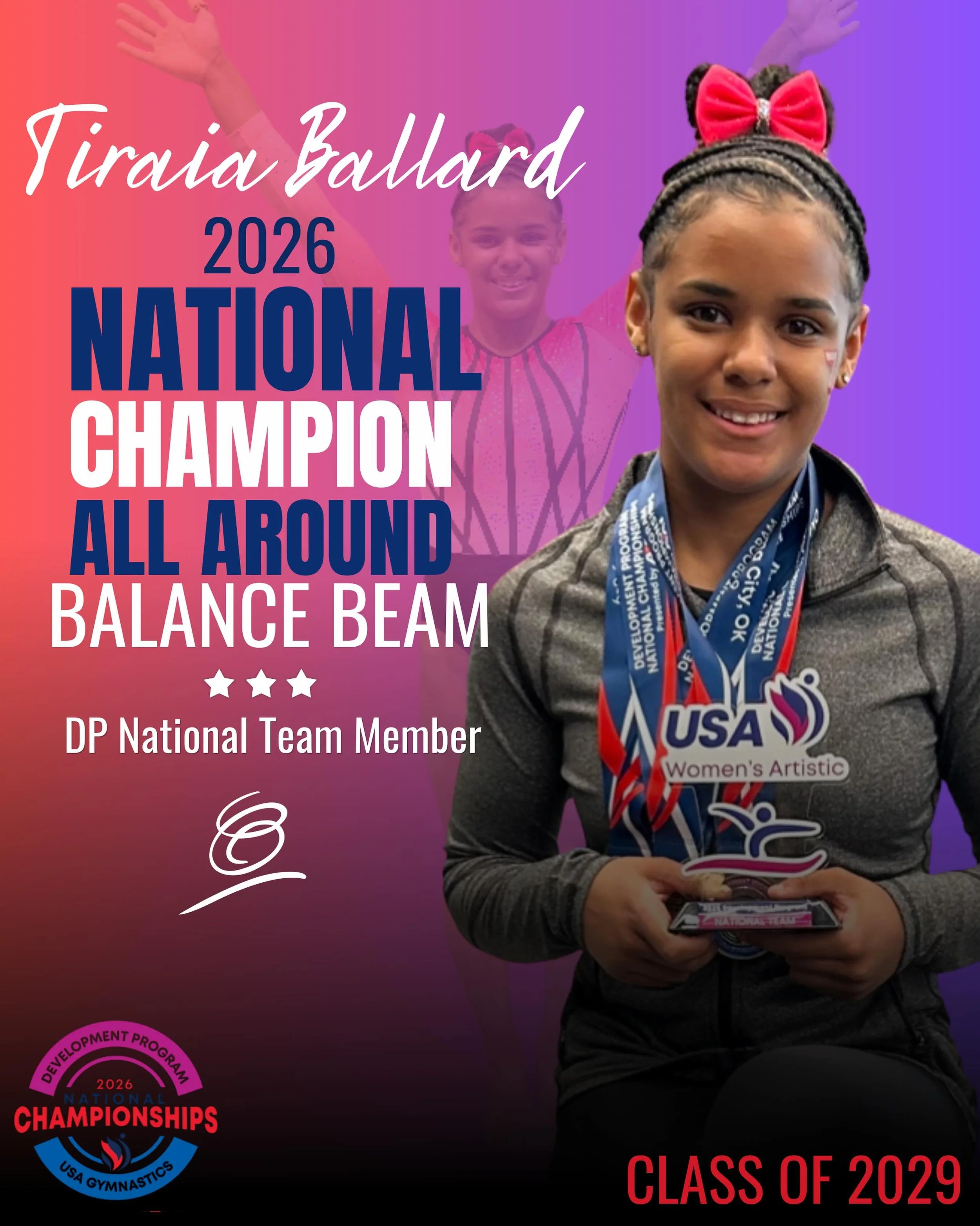 NATIONAL CHAMPION 🇺🇸 Tiraia Ballard

What an incredible moment and what an incredible athlete.

To become a National Champion takes talent, but it also takes grit, sacrifice, focus, and an unbelievable amount of hard work behind the scenes. Ti rose