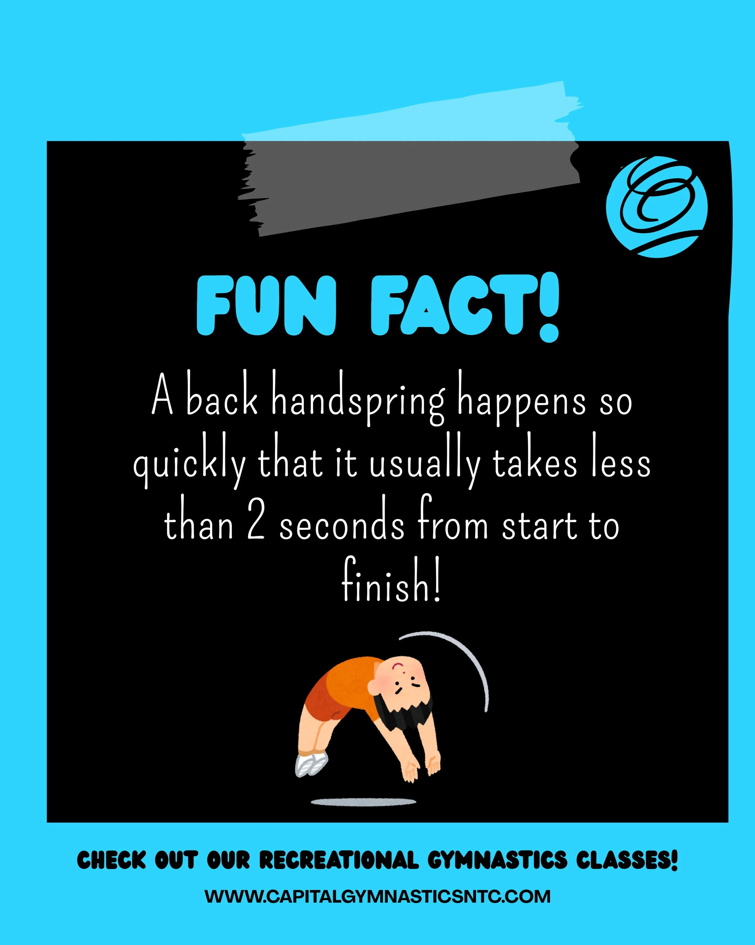 🤸&zwj;♀️ Flip into fun with us!
Did you know a back handspring takes less than 2 seconds? Imagine what your athlete can learn this season! 💥

From beginner tumbling to recreational gymnastics, we help kids build confidence, strength, coordination, 