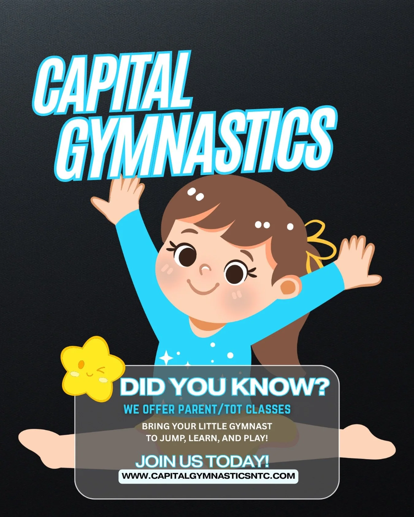 Big smiles, little steps, and lots of fun! 🤸&zwj;♀️✨

Our Parent &amp; Tot classes are the perfect way to introduce your little one to movement, coordination, and confidence&mdash;all while creating special memories together. From climbing and balan