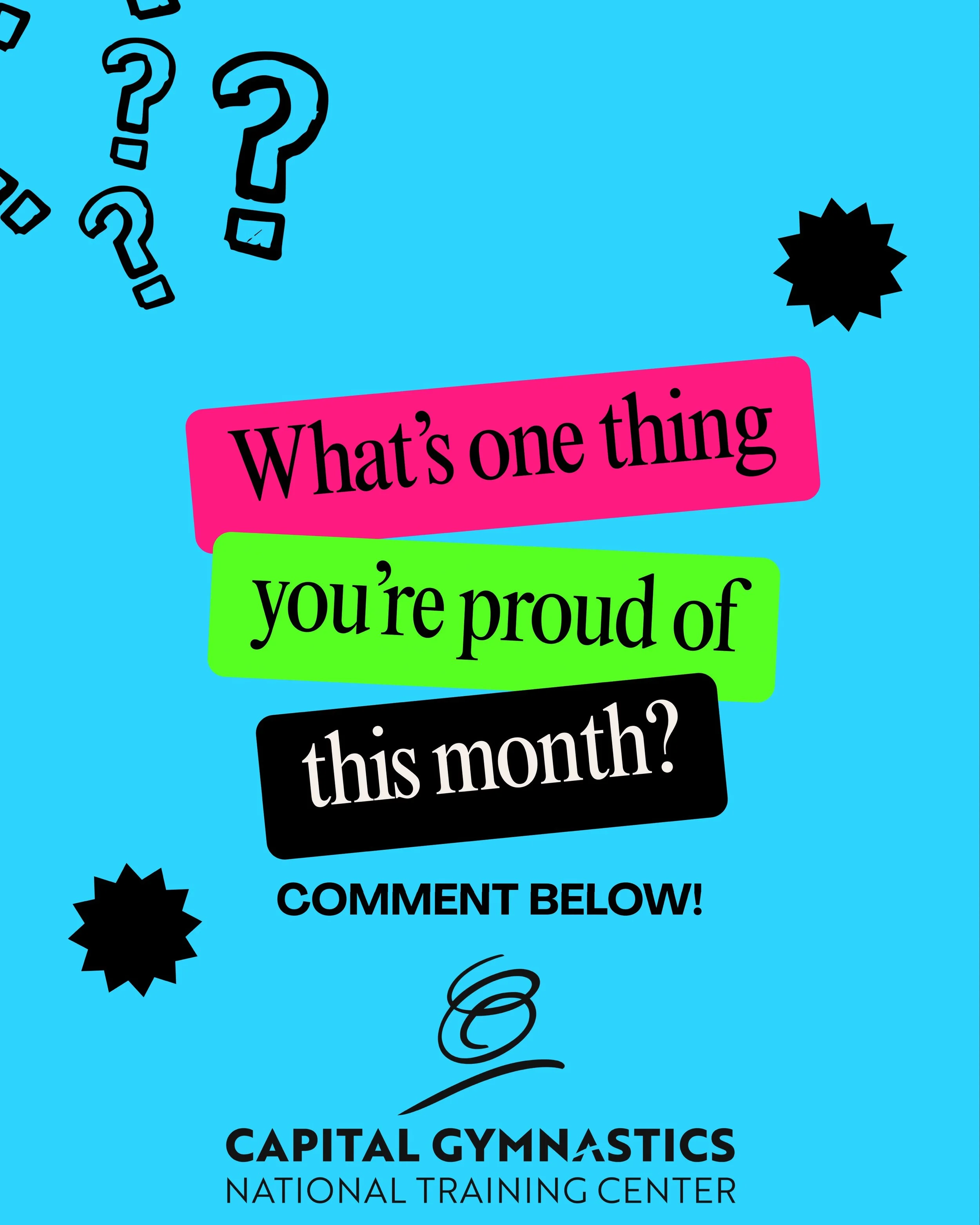 🤸&zwj;♀️✨ There&rsquo;s ALWAYS something to be proud of!

Whether you&rsquo;re on Team or Recreational Gymnastics, every new skill, brave attempt, stronger mindset, and little victory deserves to be celebrated. 💪💖

So we want to know&hellip; 👇
Wh
