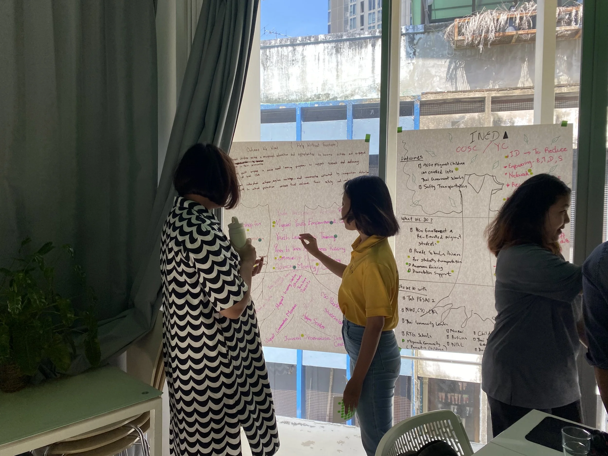 Participants engaging in an exercise during a workshop on immigration detention in Southeast Asia held at The Fort and organized by the group Nurai. ©The Fort, 2025