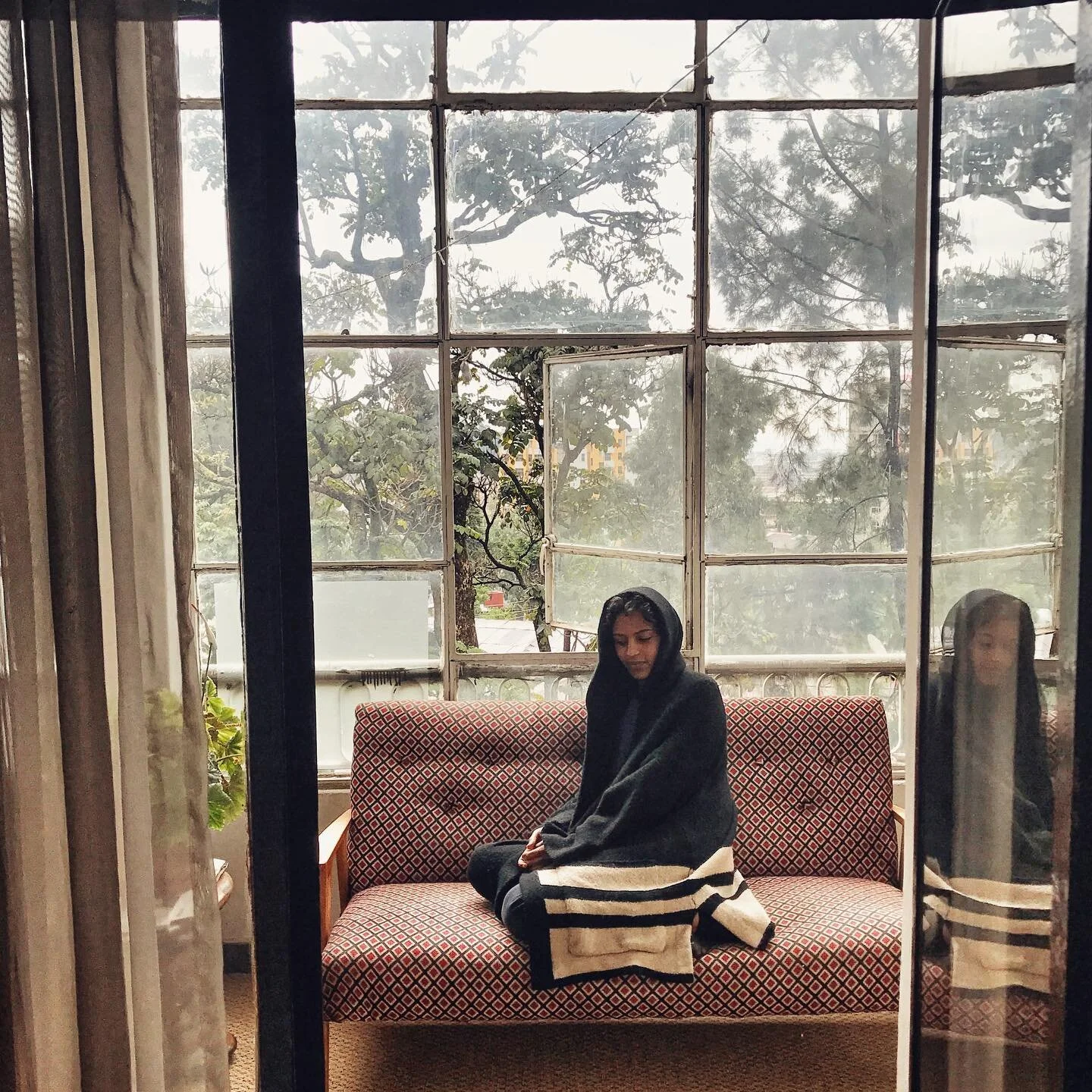 A rainy day with Hanna many moons ago.