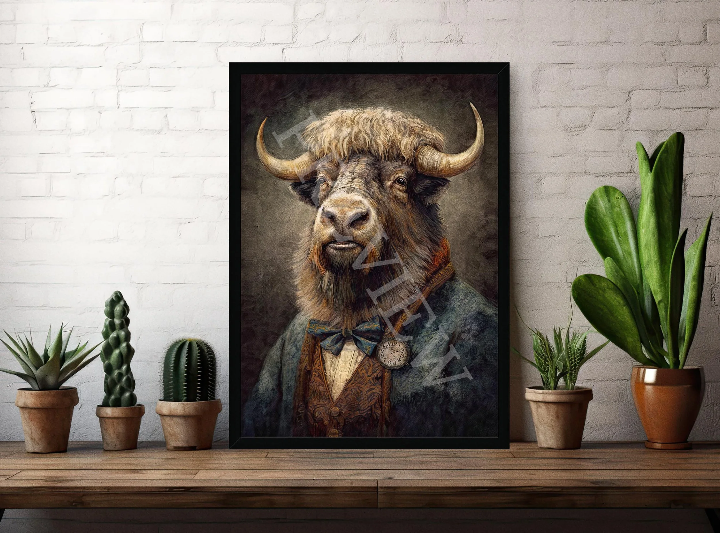 Vintage Gentleman Bull Frame Preview - Vintage Panda Designs-.jpg