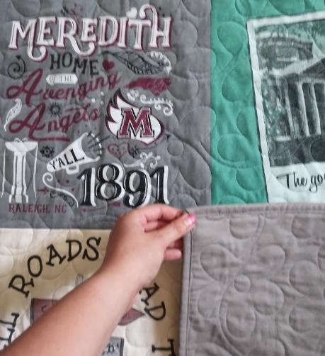 2024.05 Meredith College graduation t-shirt quilt made Raleigh Wendell Flower Power 05.jpg
