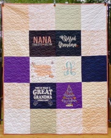 2024.10 Grandma Nana t-shirt quilt made Raleigh Wendell Scribble Hearts design 01.jpg