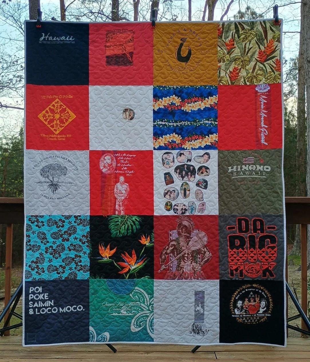 Hawaiian T-Shirt Quilt