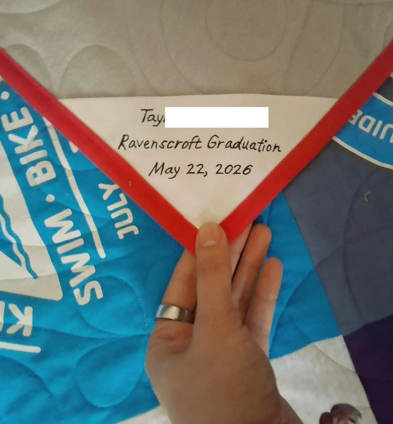 Ravenscroft Graduation T-shirt Quilt Bloomlet panto design 05.jpg