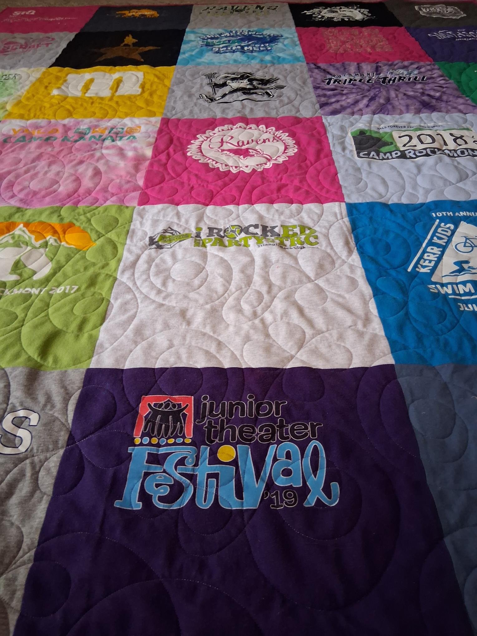 Ravenscroft Graduation T-shirt Quilt Bloomlet panto design 07.jpg