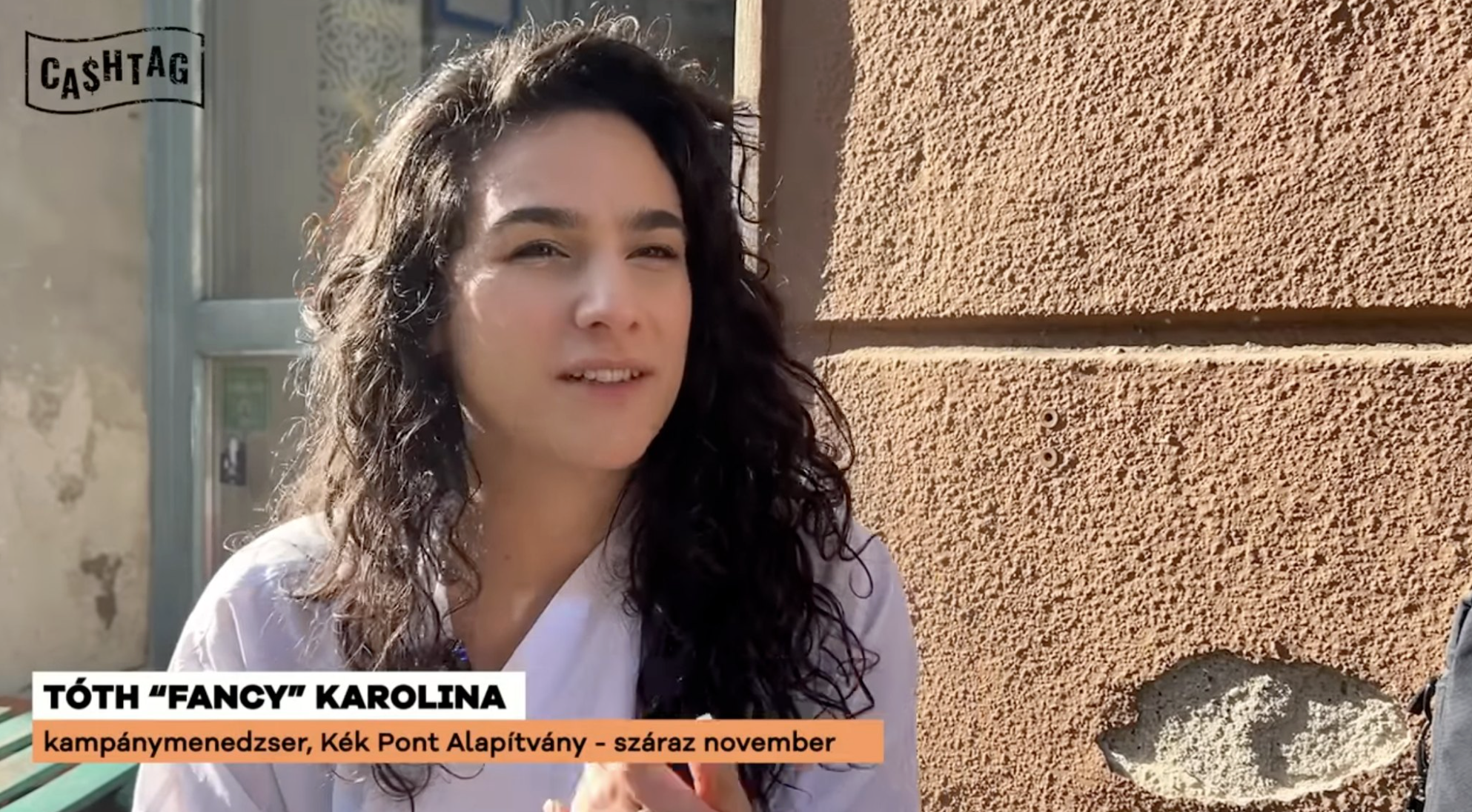 Speaking about the Sober November campaign on behalf of the Blue Point Foundation